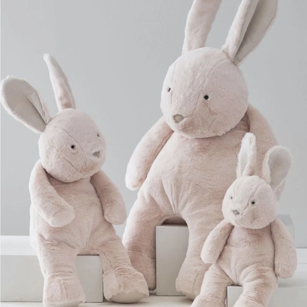 Pottery barn kids Blush Bunny Critter Plush pink Toy NWOT
